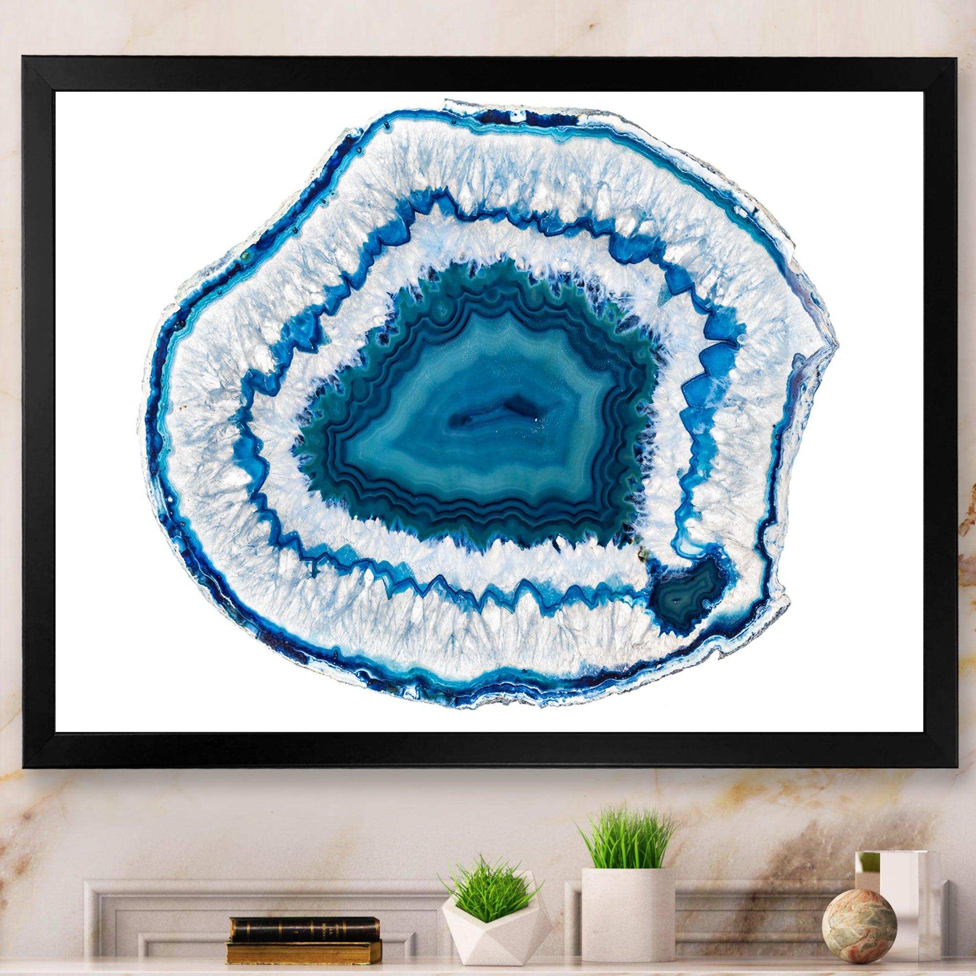 Blue Agate Crystal - Modern Wall Art Prints