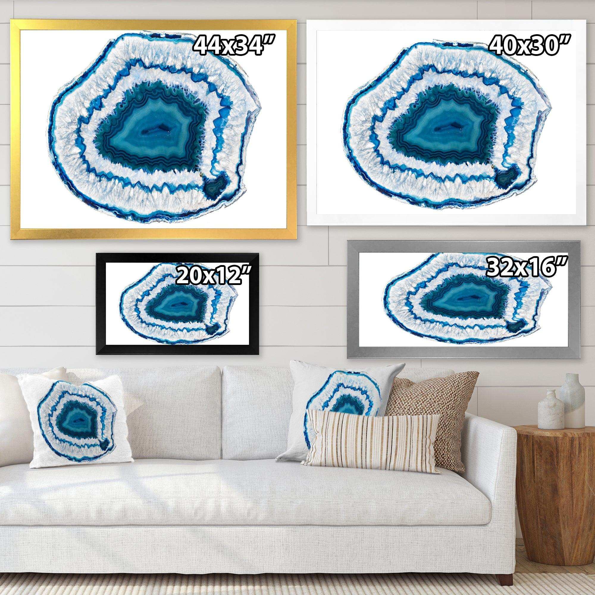 Blue Agate Crystal - Modern Wall Art Prints