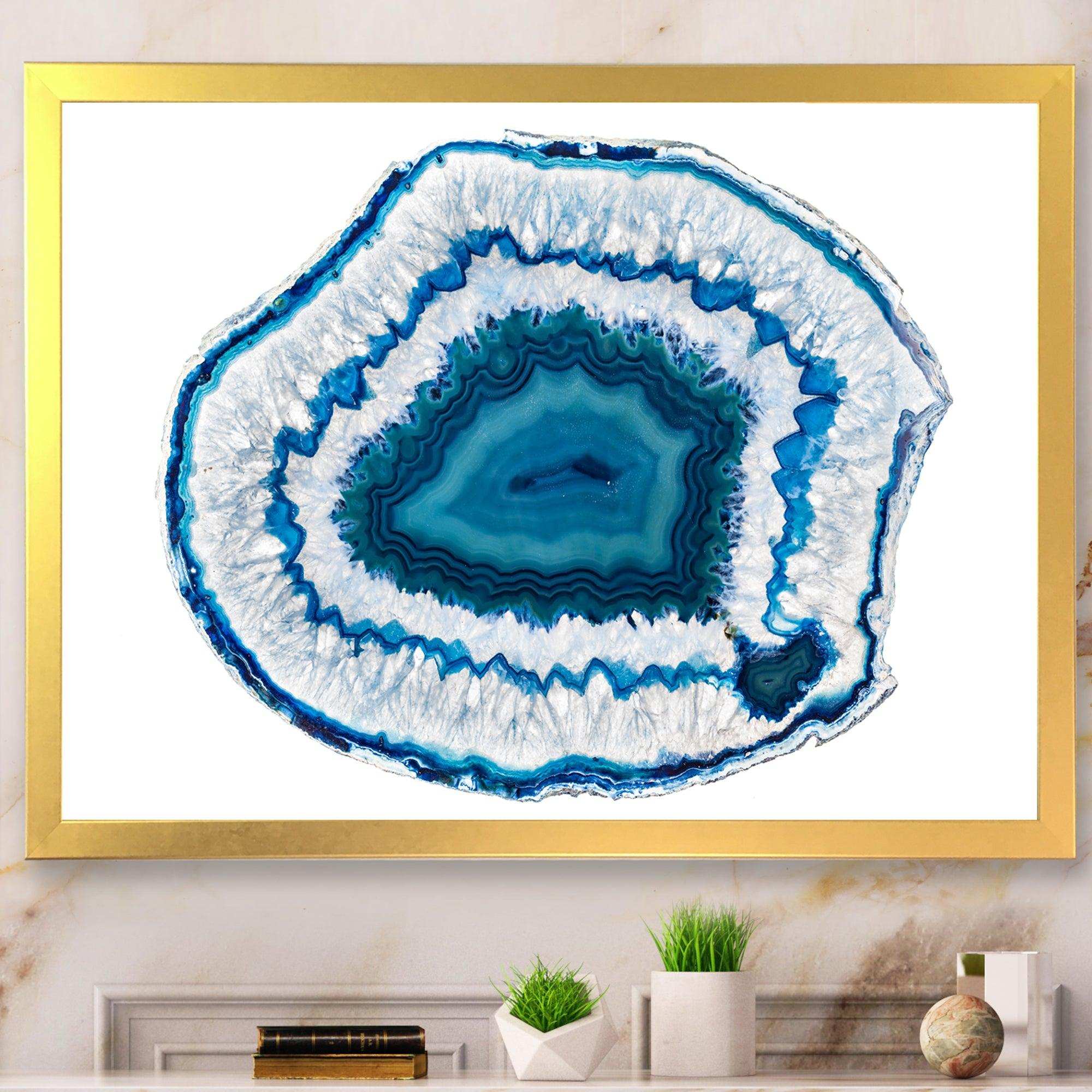 Blue Agate Crystal - Modern Wall Art Prints
