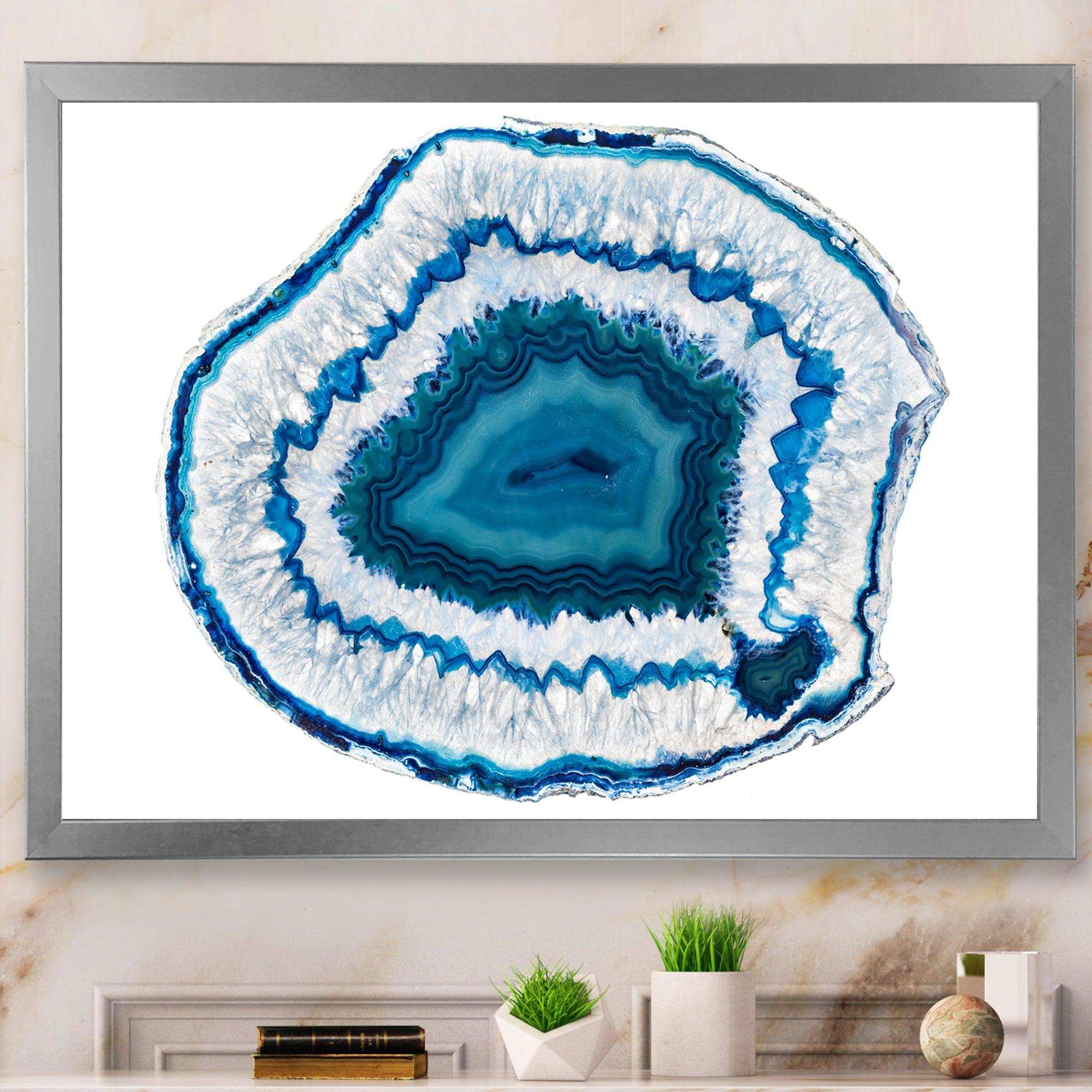 Blue Agate Crystal - Modern Wall Art Prints