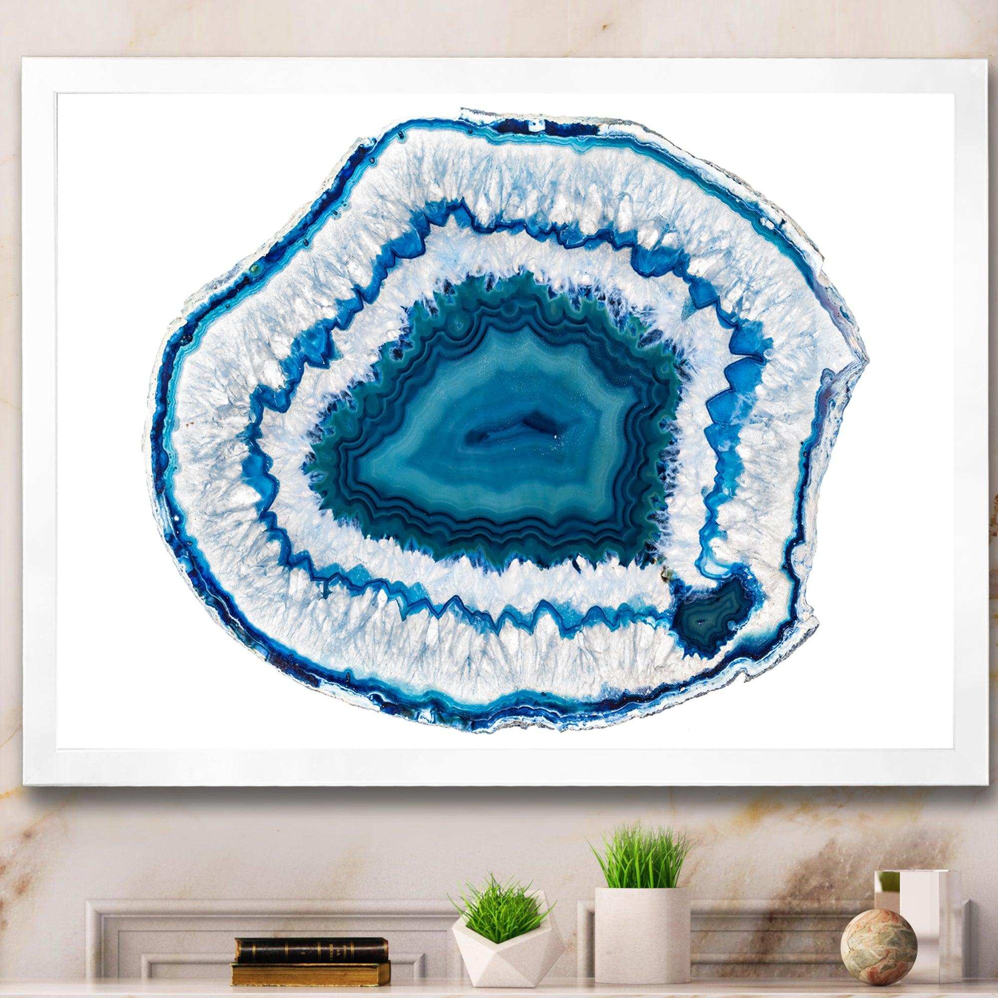 Blue Agate Crystal - Modern Wall Art Prints