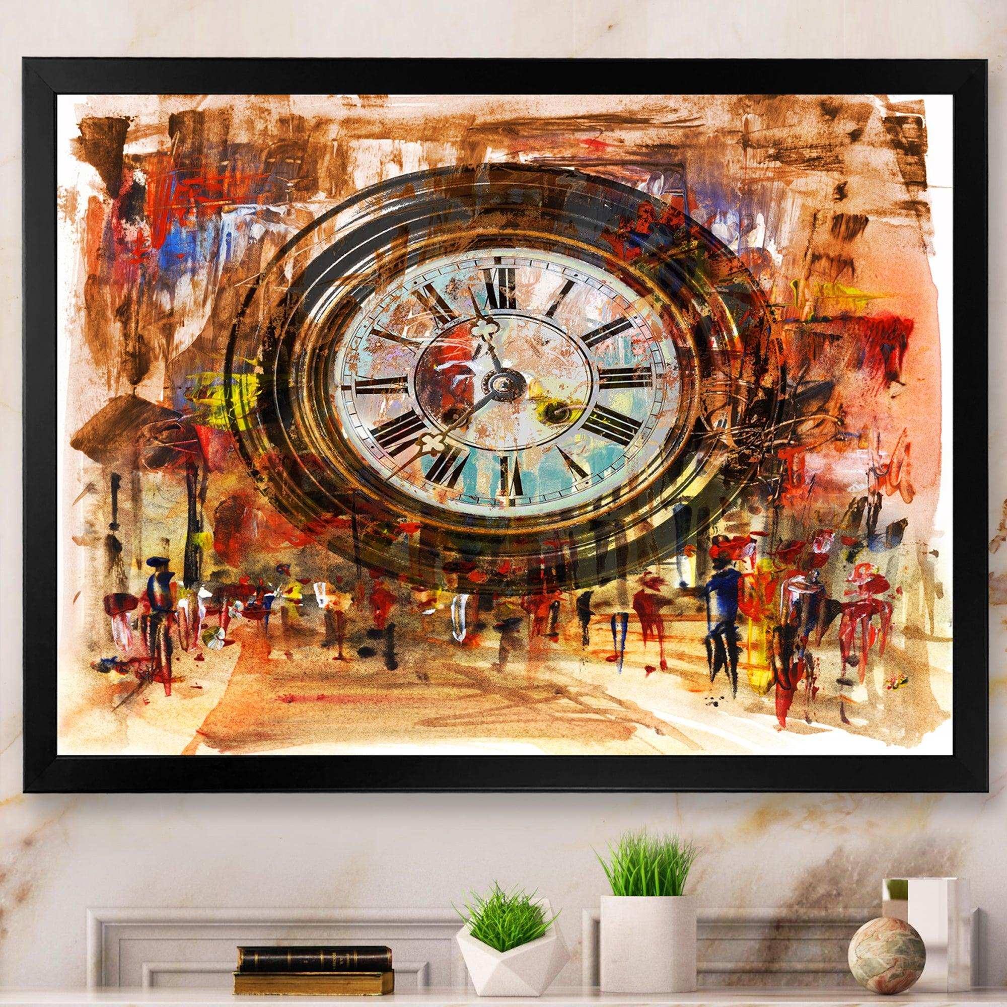 People and Time Acrylic - Modern Bedroom Wall Art