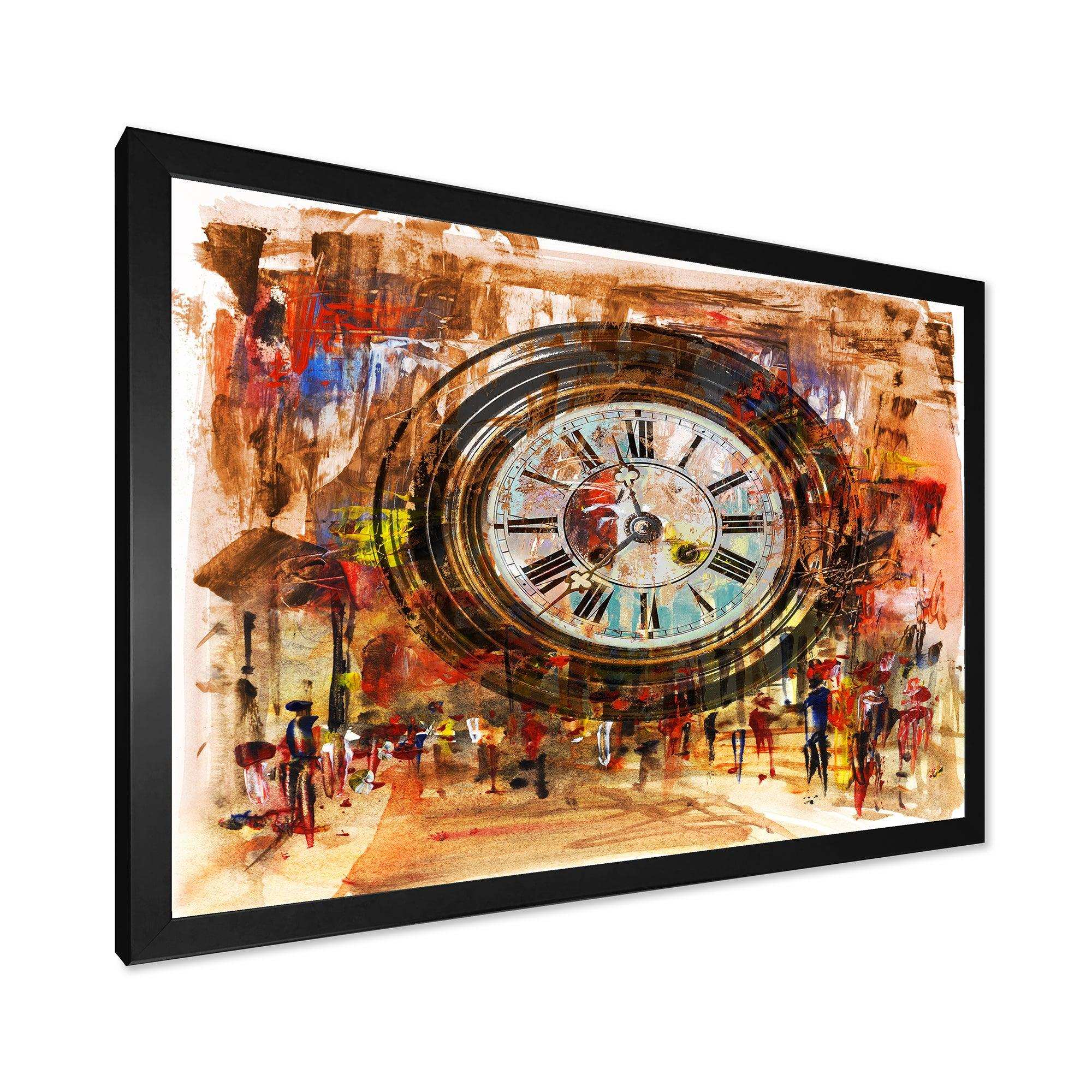 People and Time Acrylic - Modern Bedroom Wall Art
