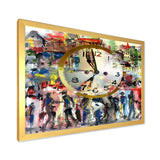 People and Time Acrylic Watercolor - Modern Bedroom Wall Art