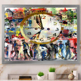 People and Time Acrylic Watercolor - Modern Bedroom Wall Art