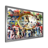 People and Time Acrylic Watercolor - Modern Bedroom Wall Art
