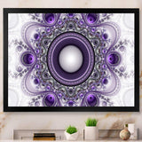 Purple Fractal Pattern with Circles - Modern Wall Art Prints
