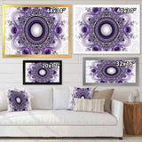 Purple Fractal Pattern with Circles - Modern Wall Art Prints