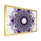 Purple Fractal Pattern with Circles - Modern Wall Art Prints