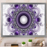 Purple Fractal Pattern with Circles - Modern Wall Art Prints