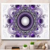 Purple Fractal Pattern with Circles - Modern Wall Art Prints