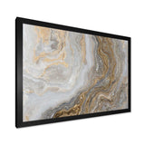 White Marble with Curley Grey and Gold Veins - Bedroom Wall Art