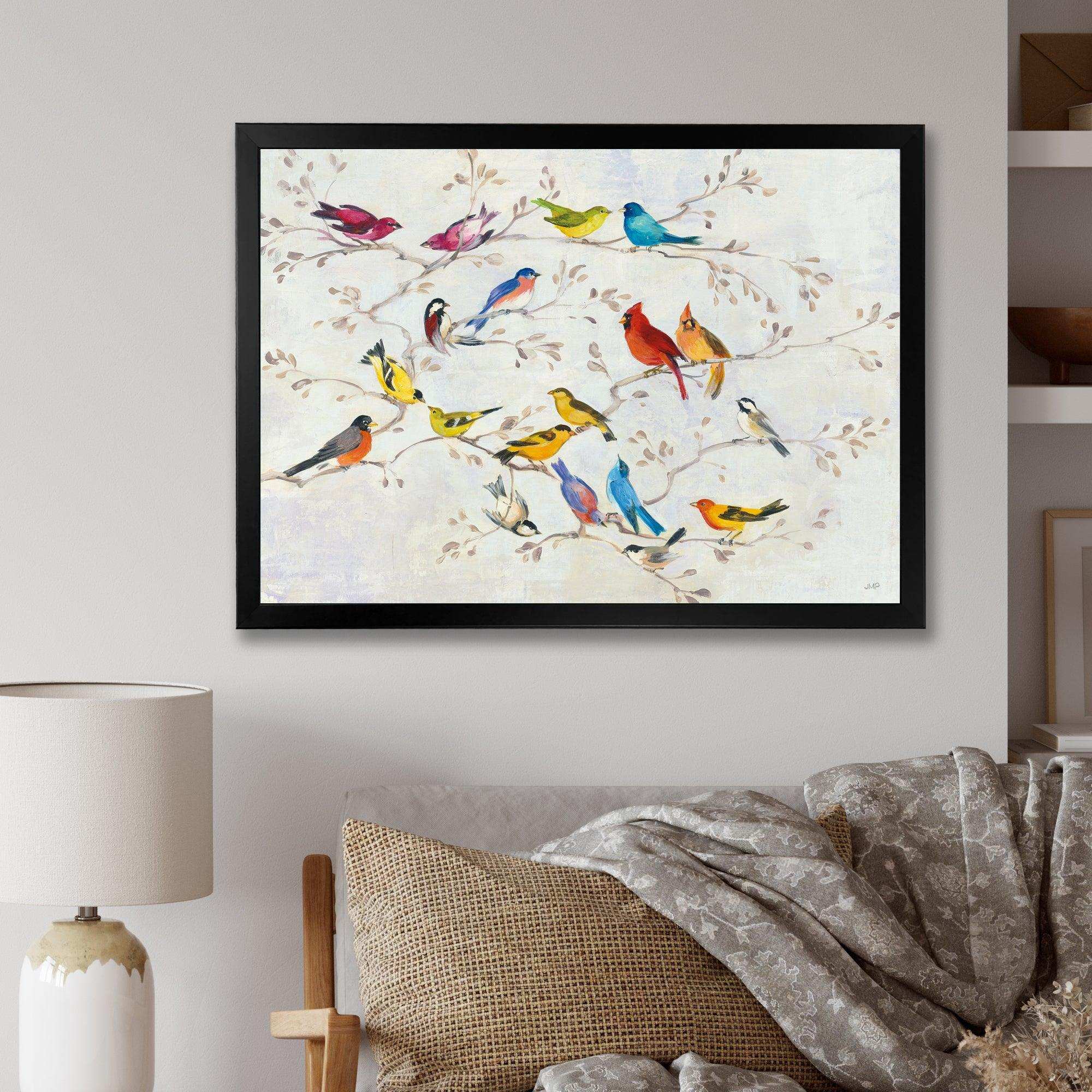 Multi-Color Bird on Tree