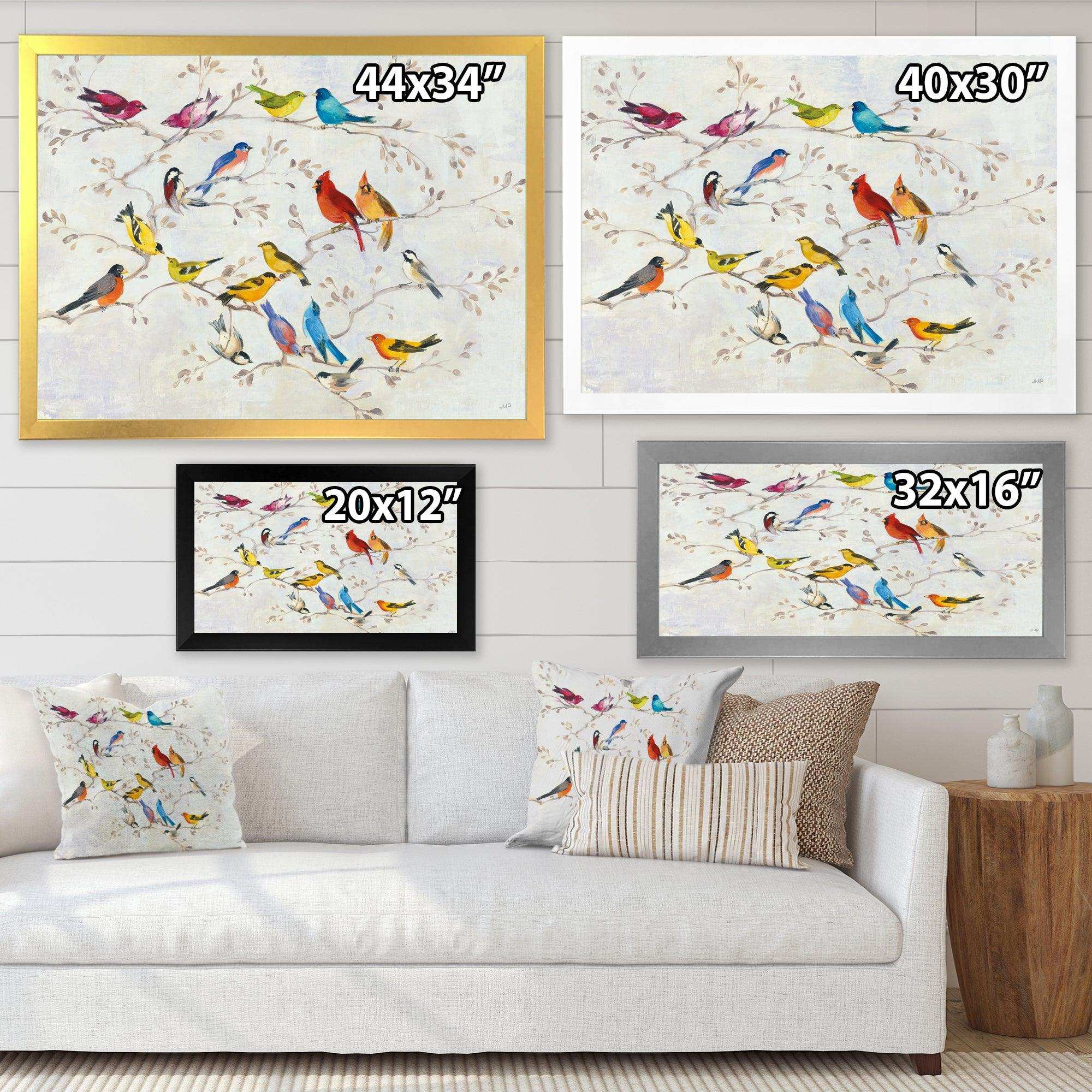 Multi-Color Bird on Tree