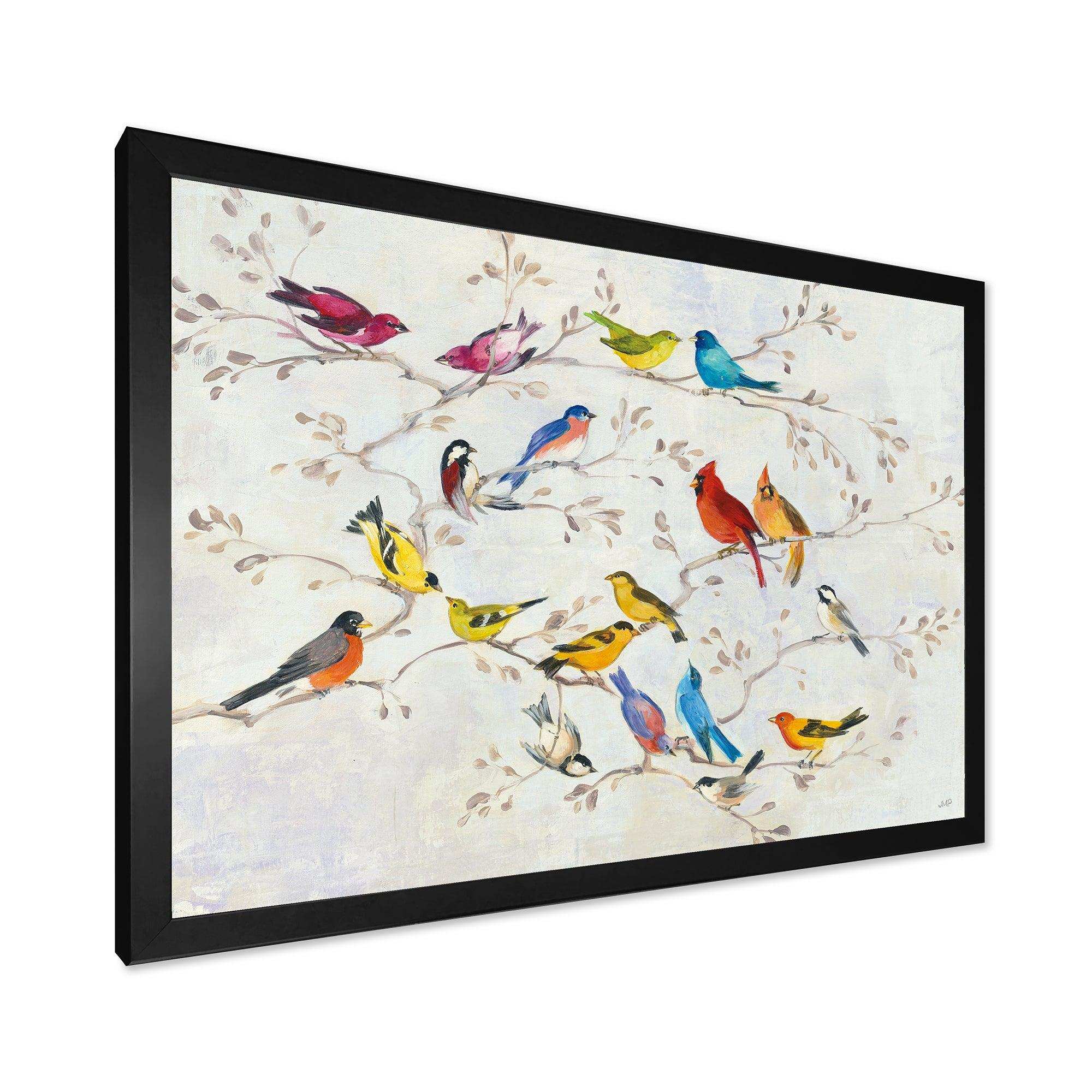 Multi-Color Bird on Tree