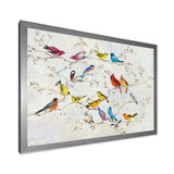 Multi-Color Bird on Tree