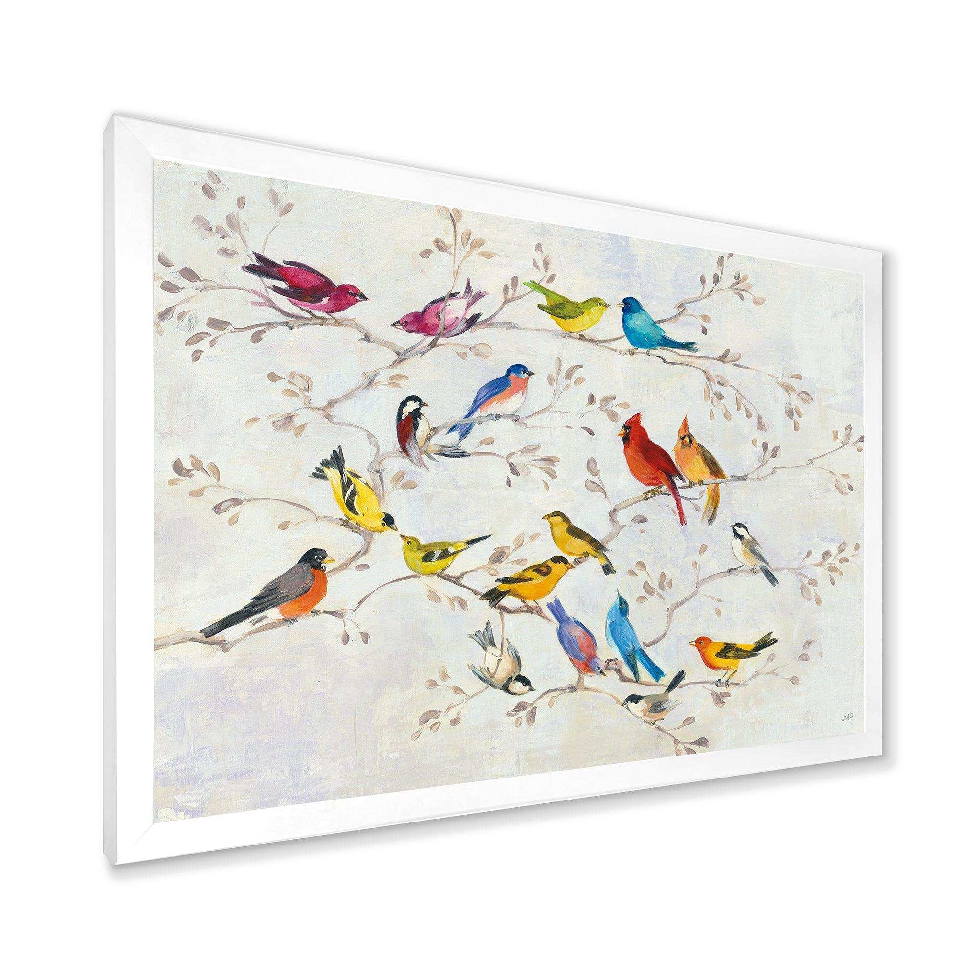 Multi-Color Bird on Tree