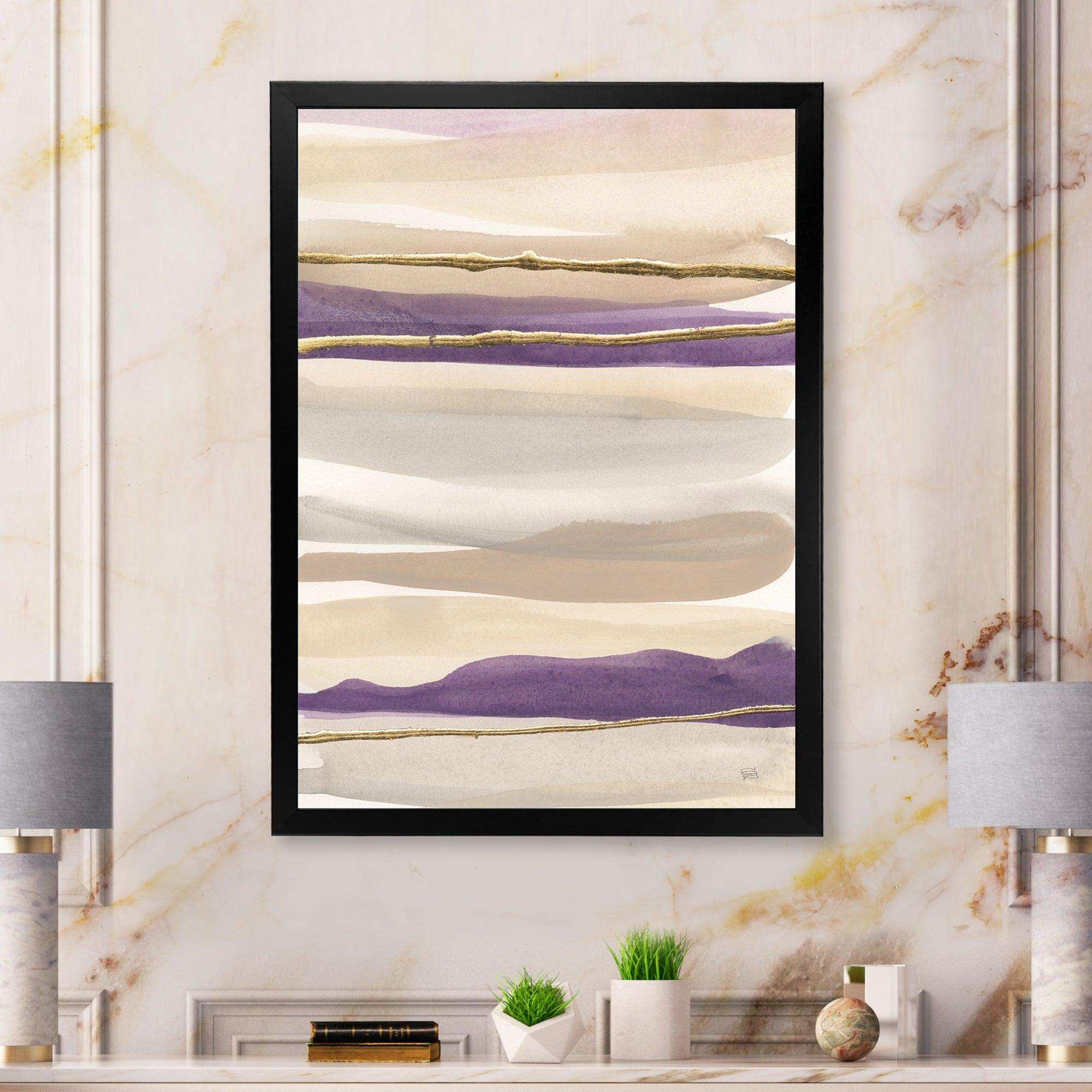 Shape of Glam Purple III - Shabby Chic Living Room Wall Decor