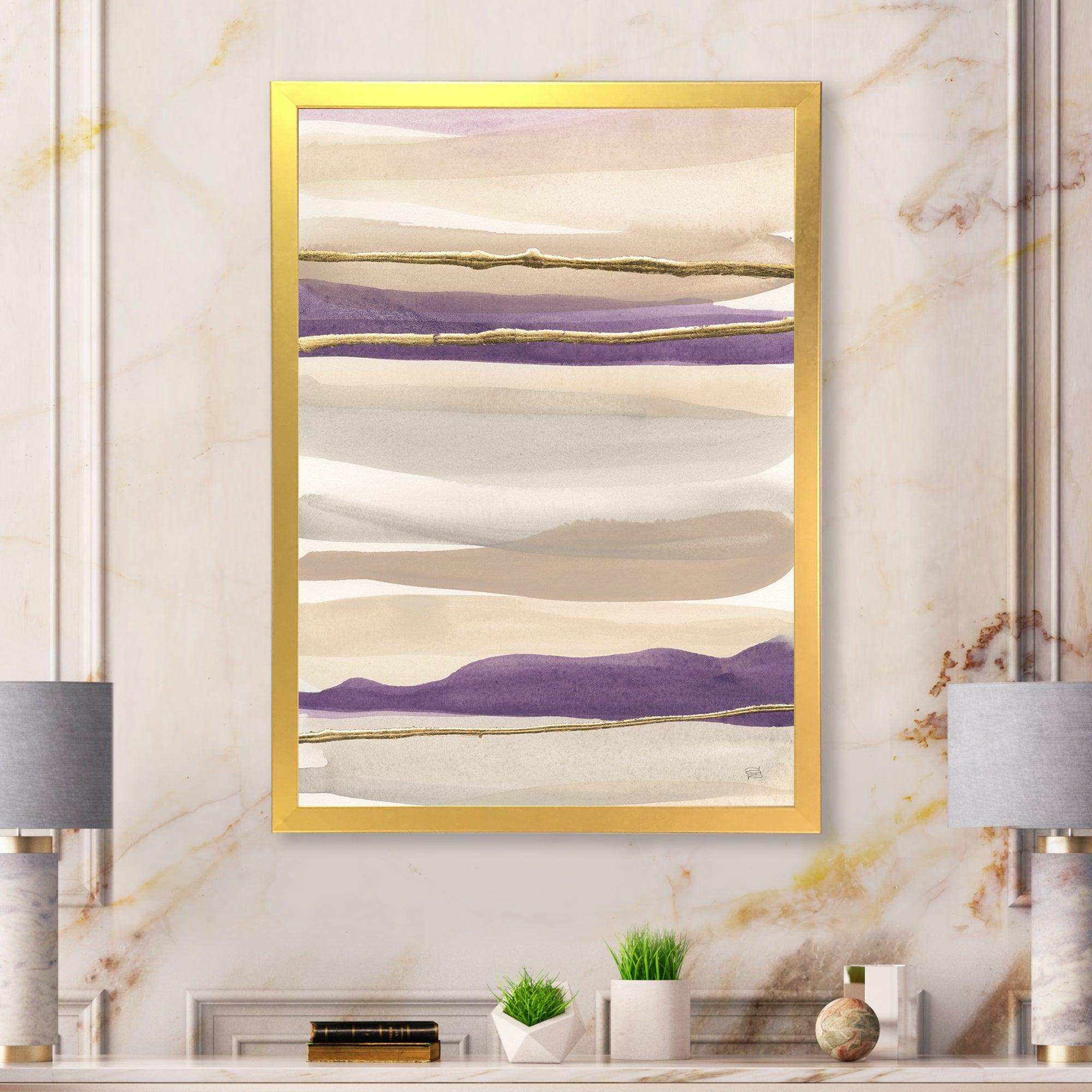 Shape of Glam Purple III - Shabby Chic Living Room Wall Decor