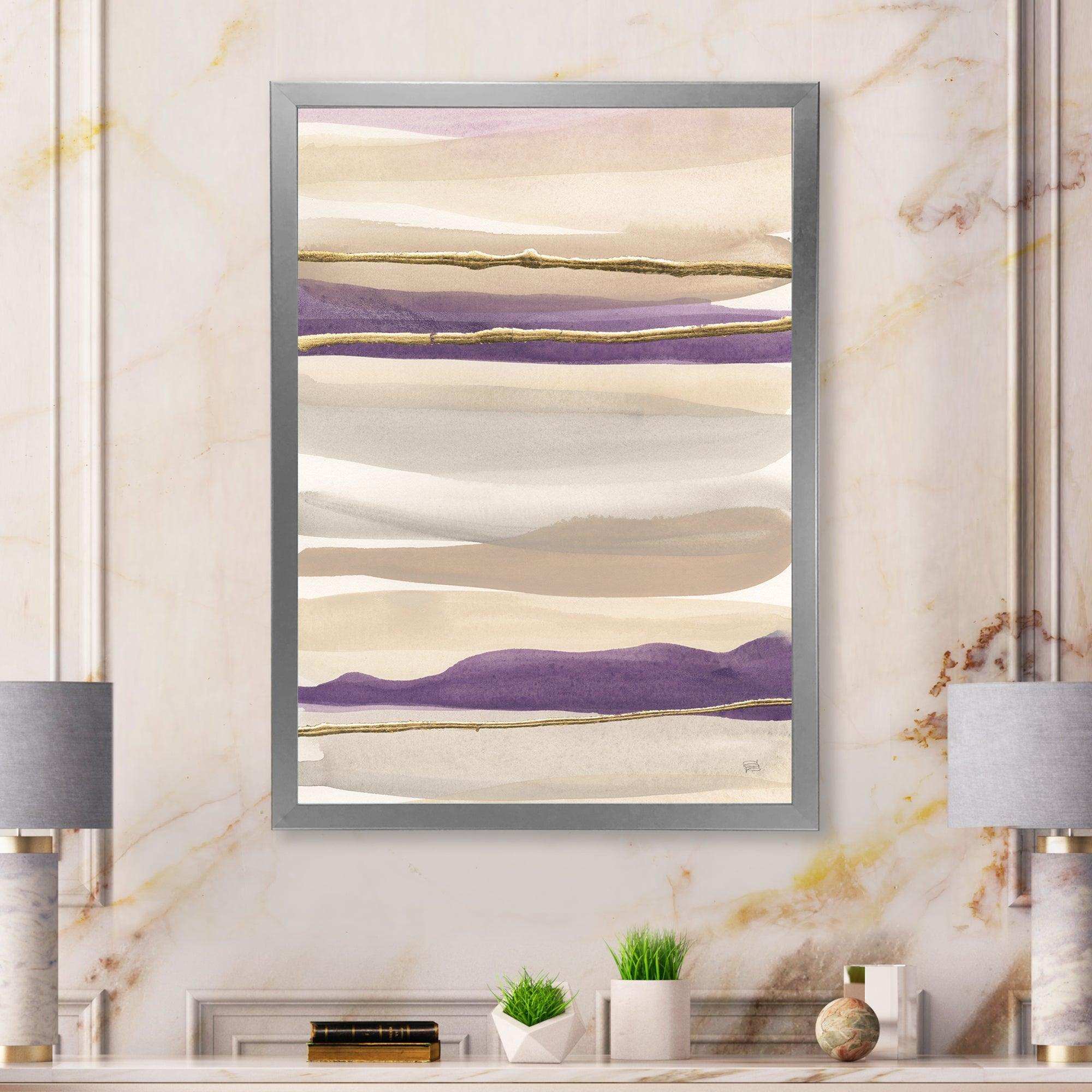 Shape of Glam Purple III - Shabby Chic Living Room Wall Decor