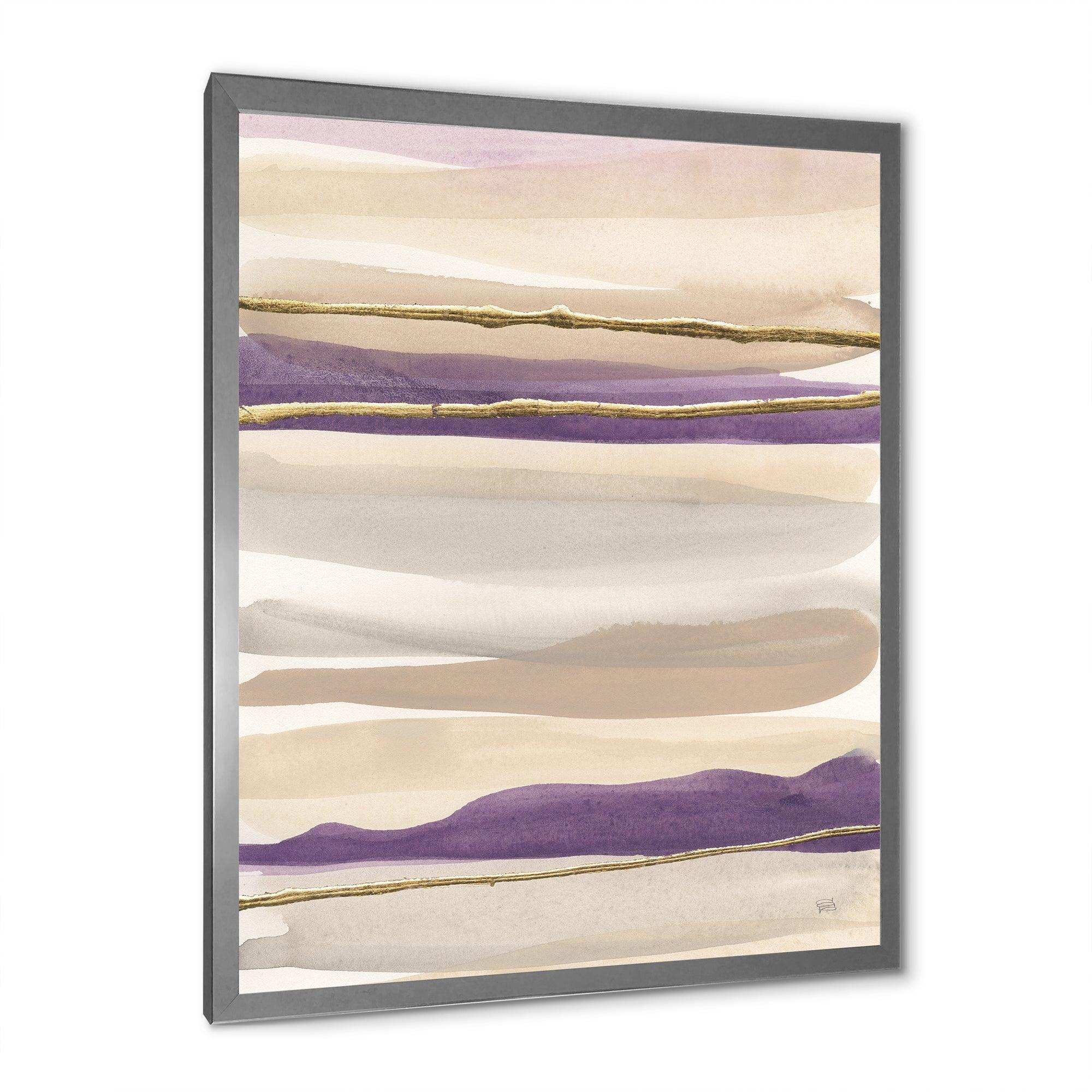 Shape of Glam Purple III - Shabby Chic Living Room Wall Decor