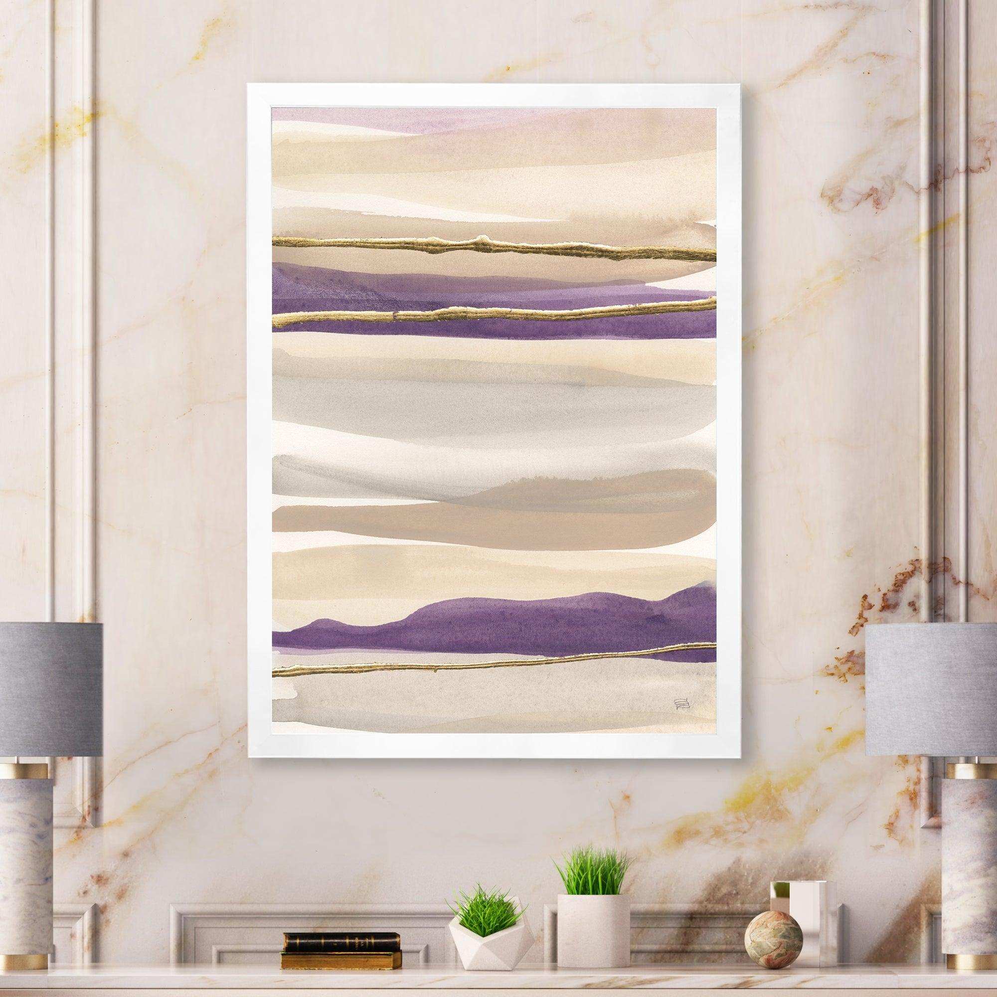 Shape of Glam Purple III - Shabby Chic Living Room Wall Decor