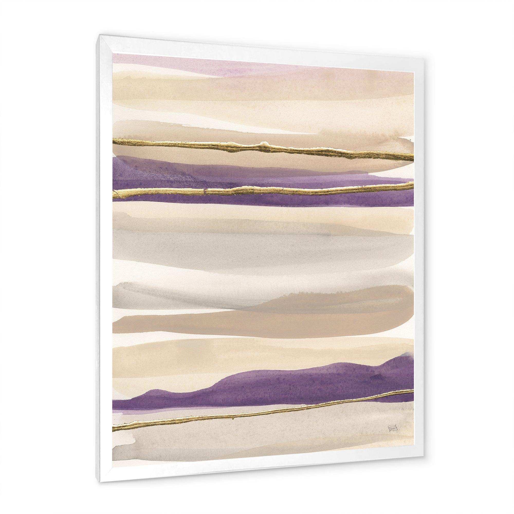 Shape of Glam Purple III - Shabby Chic Living Room Wall Decor
