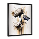 White Gerbera Flower On Golden Beige Paint II