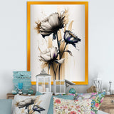 White Gerbera Flower On Golden Beige Paint II