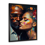 Loving Couple Kissing Floral Design IV