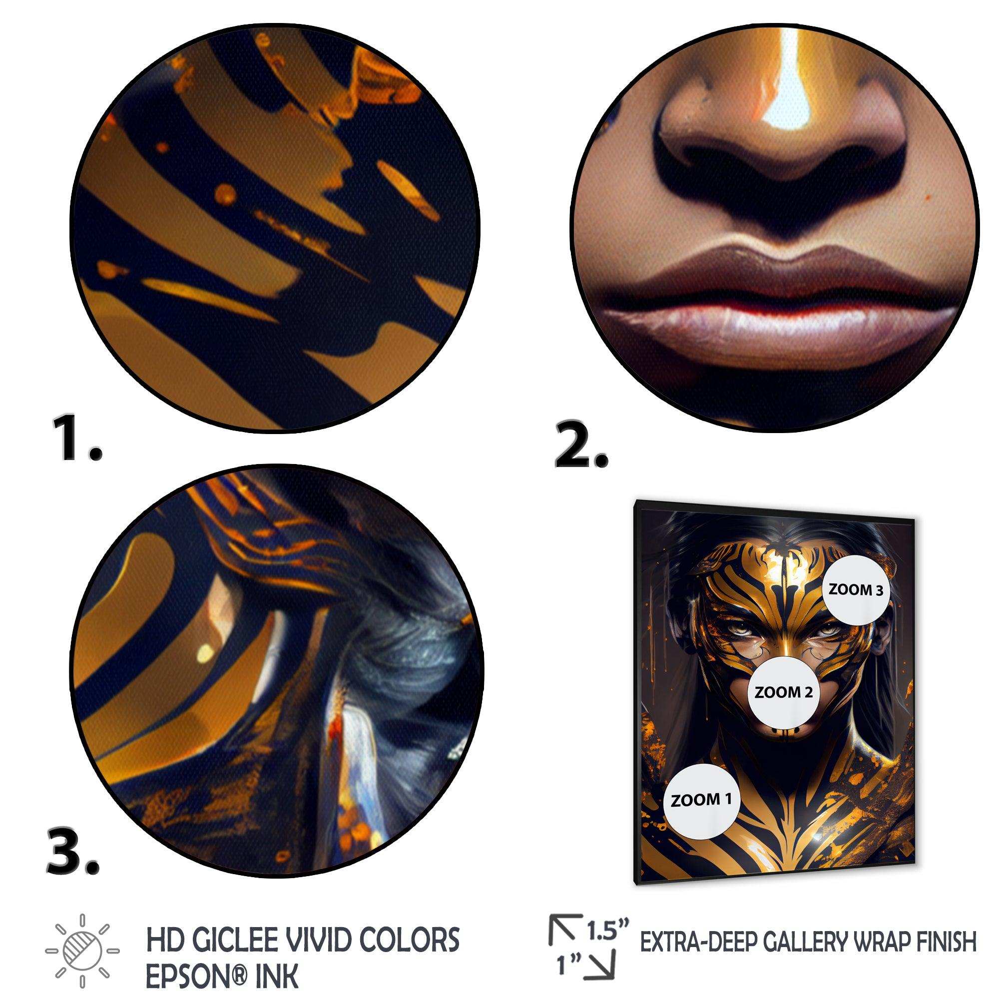 Black And Gold Tiger Woman VI