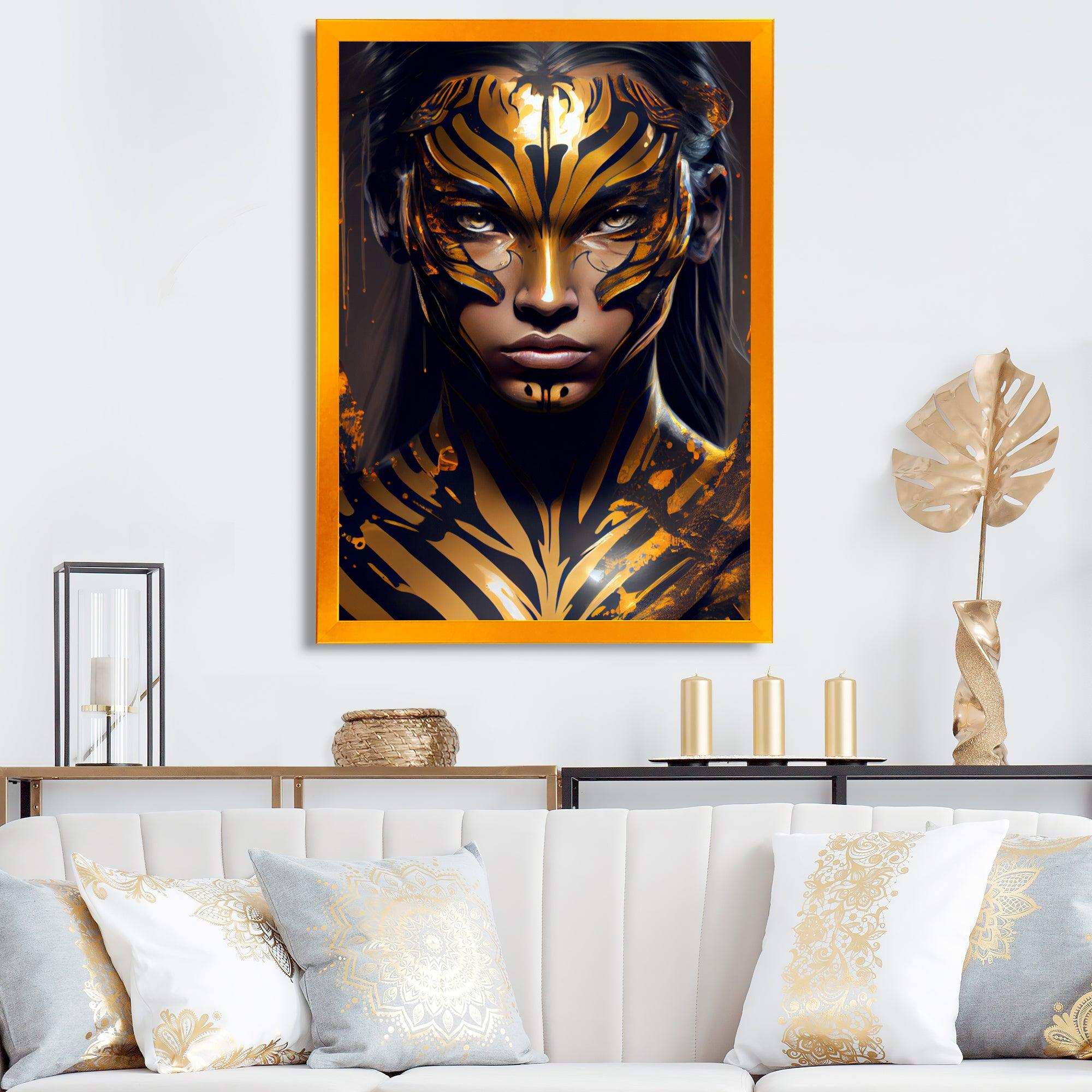 Black And Gold Tiger Woman VI