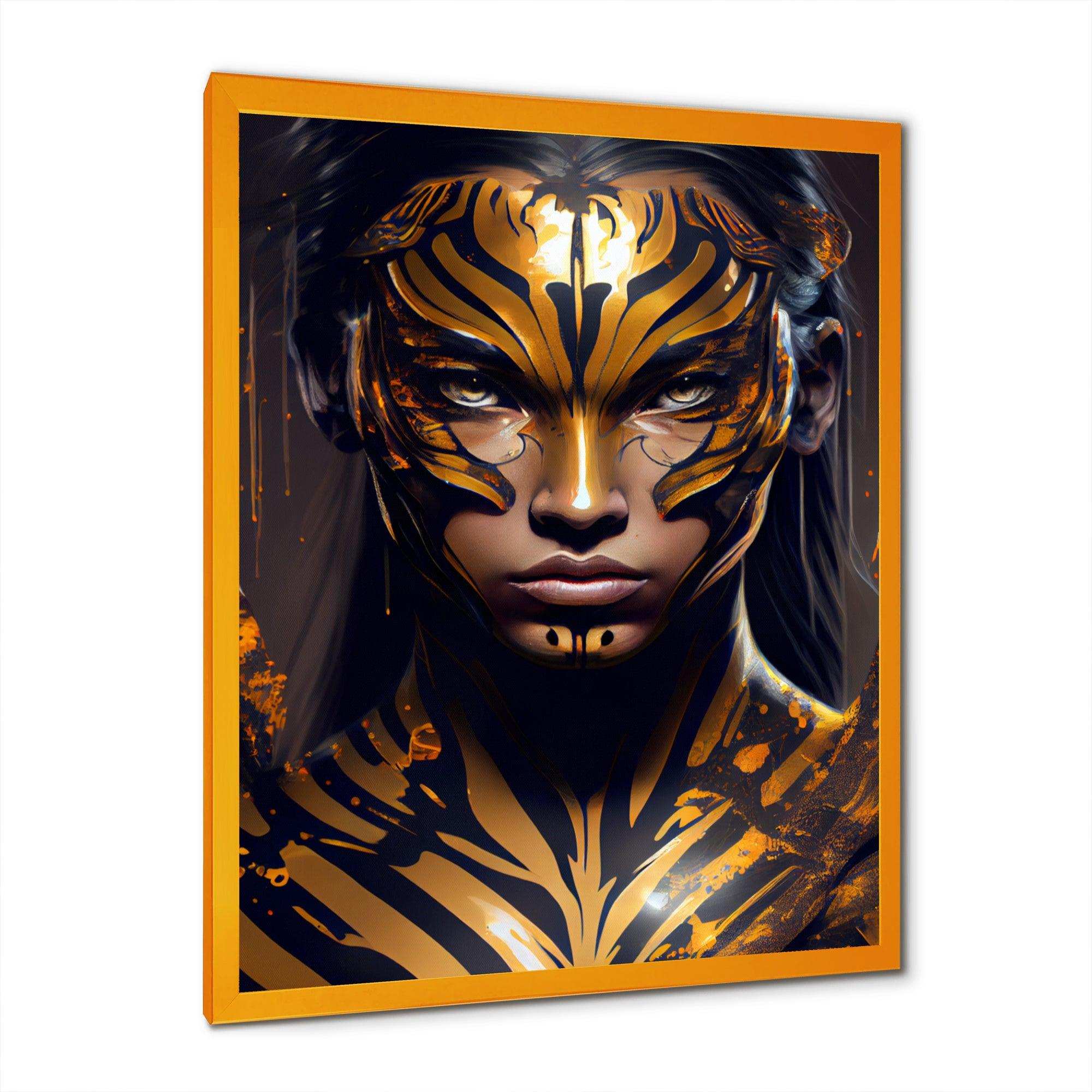 Black And Gold Tiger Woman VI