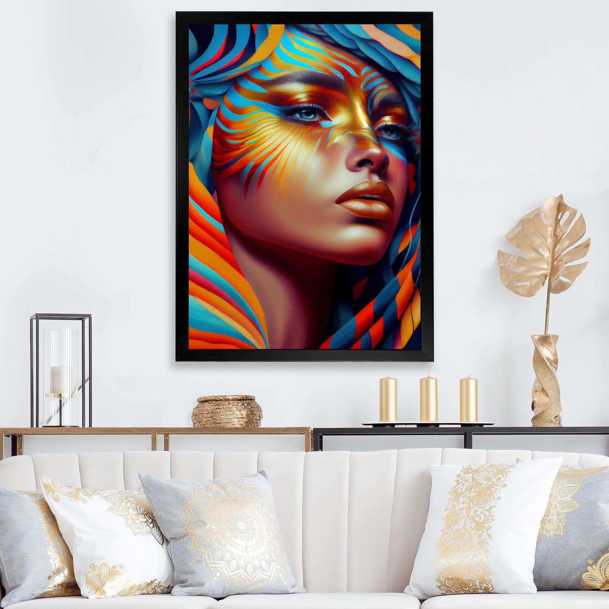 Dynamic Feather Woman Portrait V