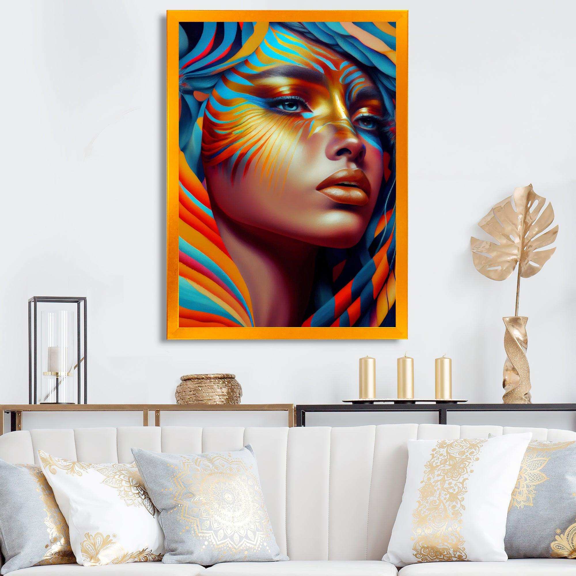 Dynamic Feather Woman Portrait V