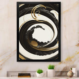 Black, Silver And Gold Blending Swirls VI - Modern Bedroom Wall Art