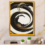 Black, Silver And Gold Blending Swirls VI - Modern Bedroom Wall Art