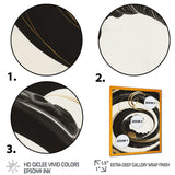 Black, Silver And Gold Blending Swirls VI - Modern Bedroom Wall Art