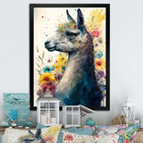 Cute Llama Floral Art II