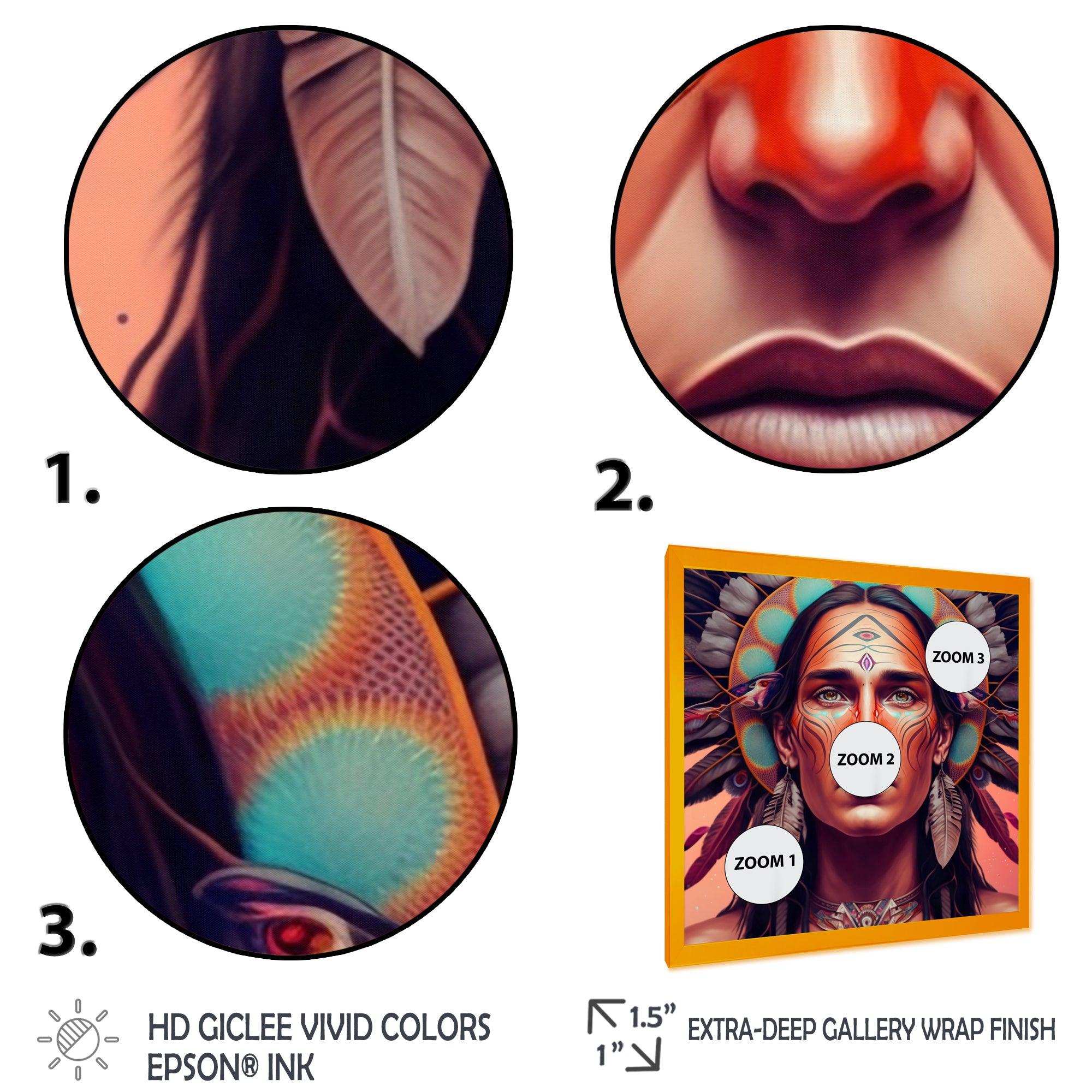 Colorful Native American Man I