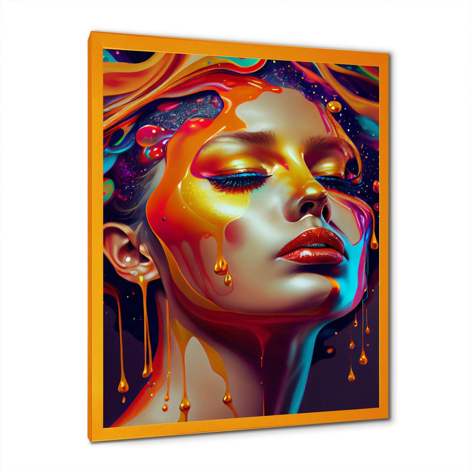 Liquid Ink Woman Portrait III