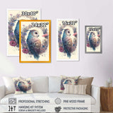 Cute Owls Floral Art III