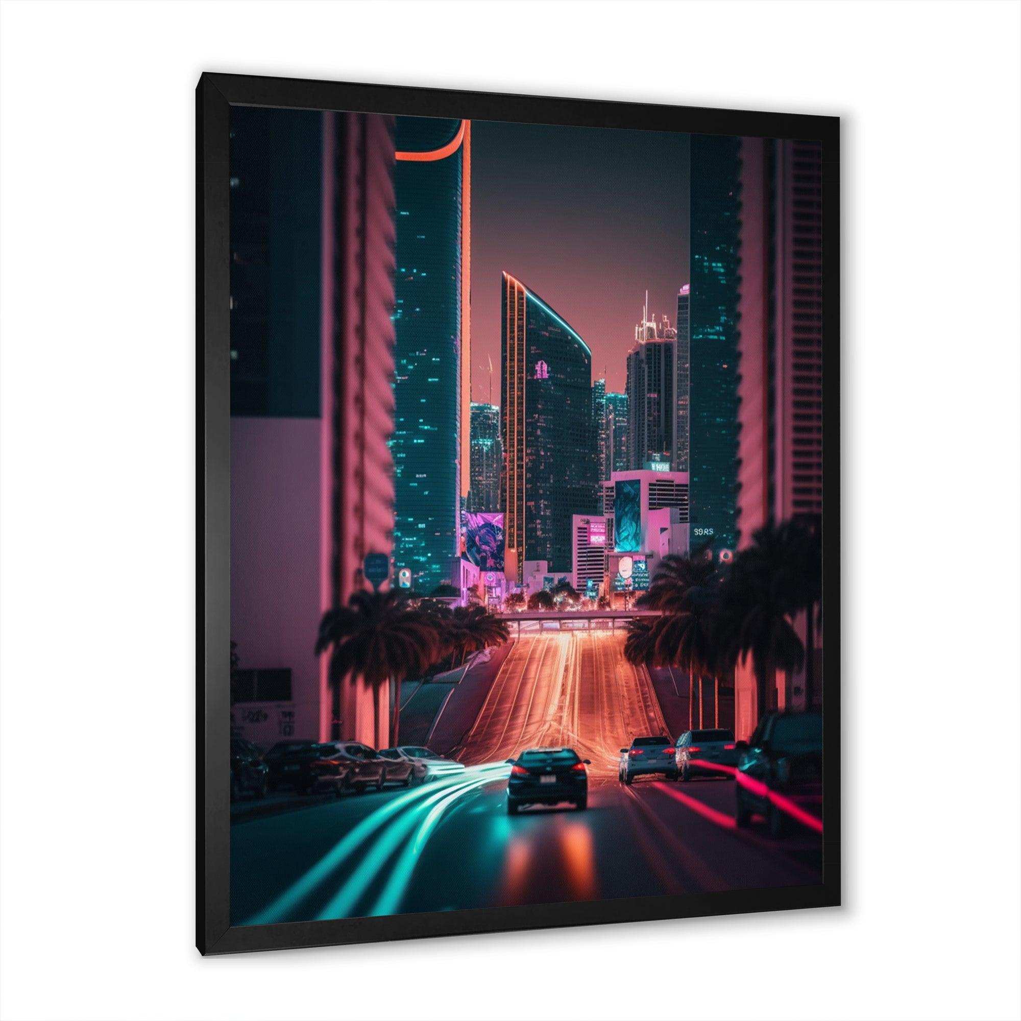 Futuristic Miami Neon Art I