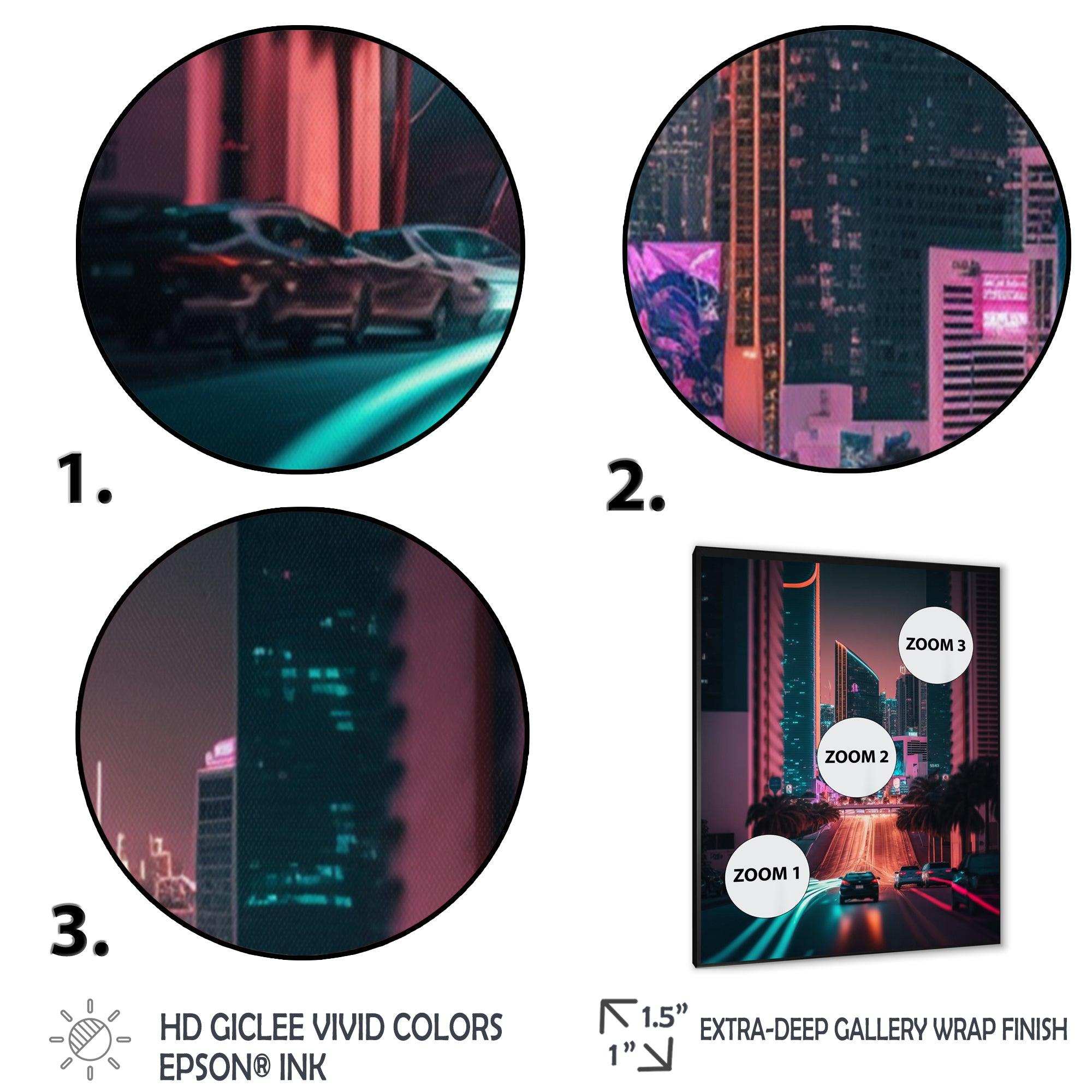 Futuristic Miami Neon Art I