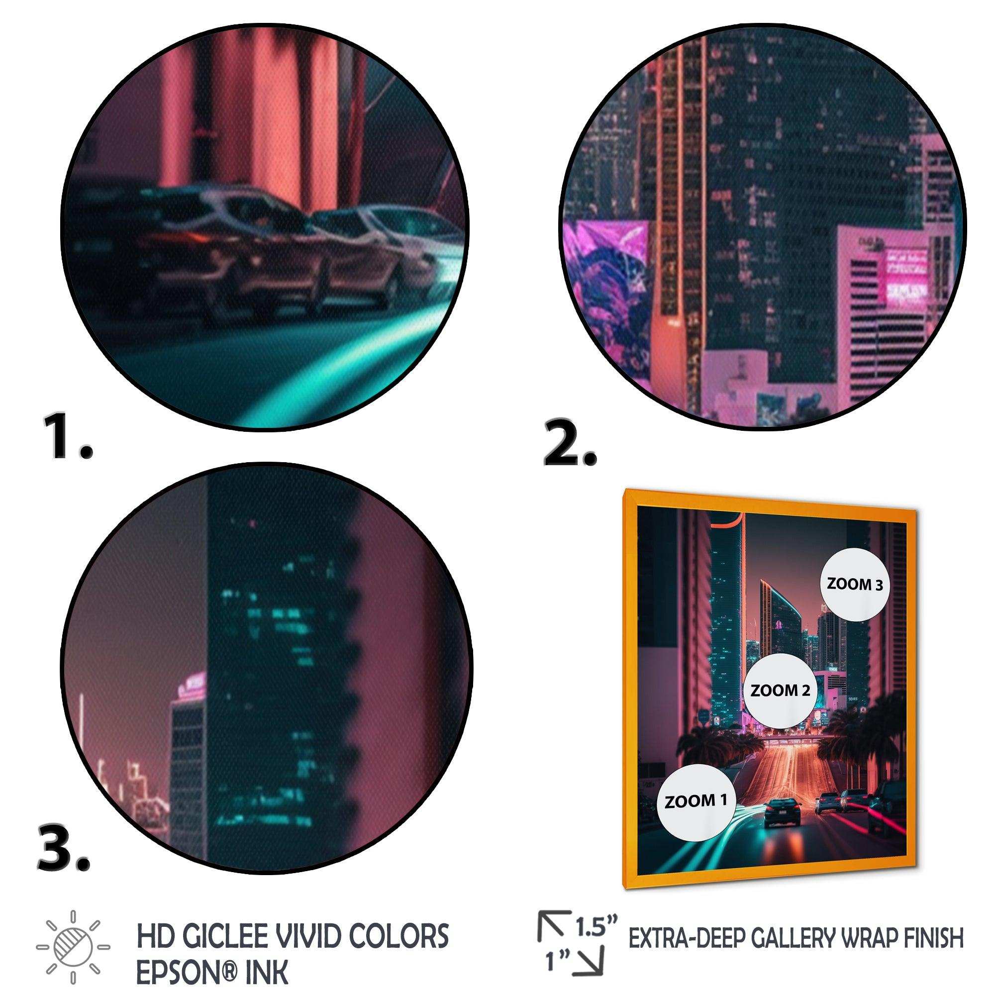 Futuristic Miami Neon Art I