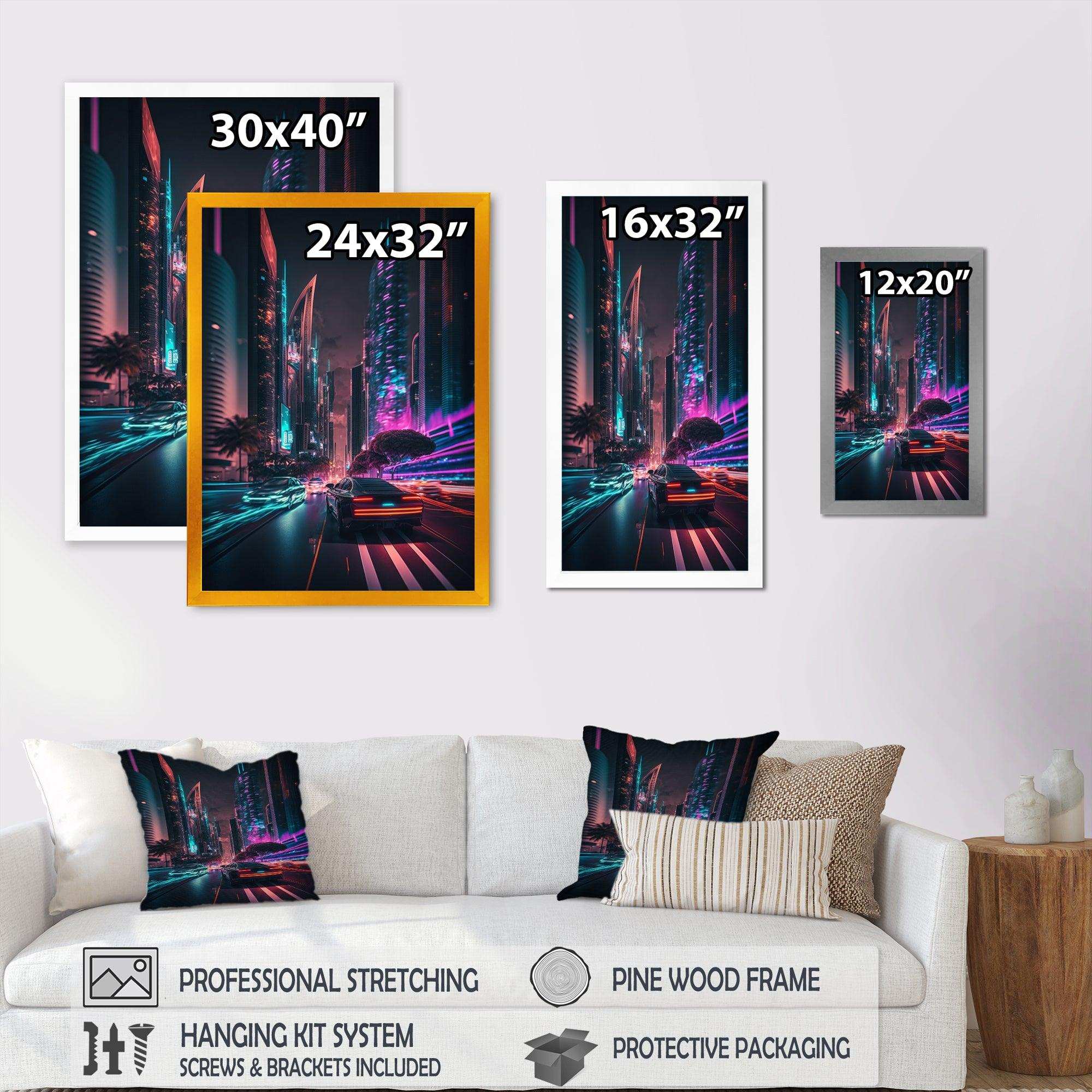 Futuristic Miami Neon Art II