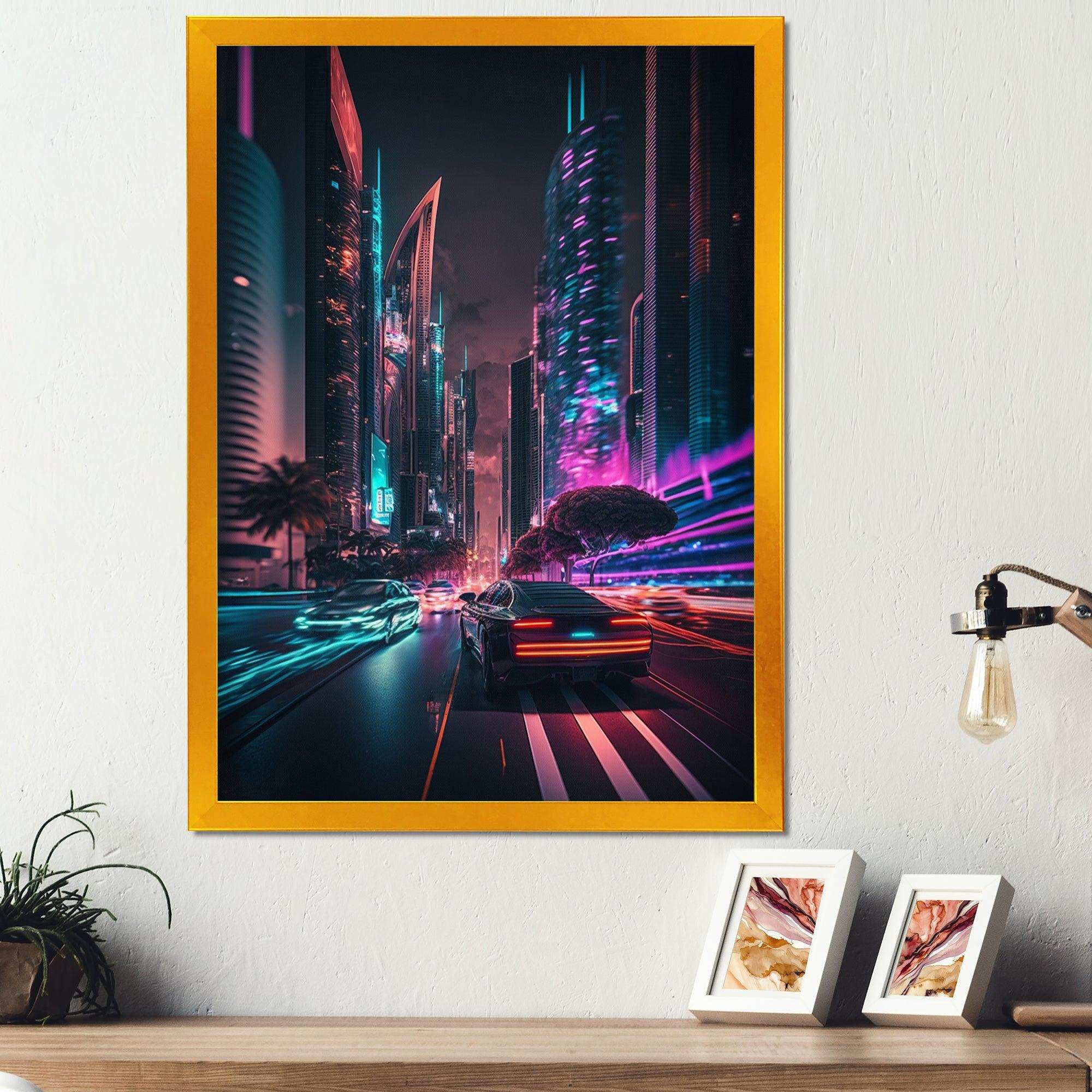 Futuristic Miami Neon Art II