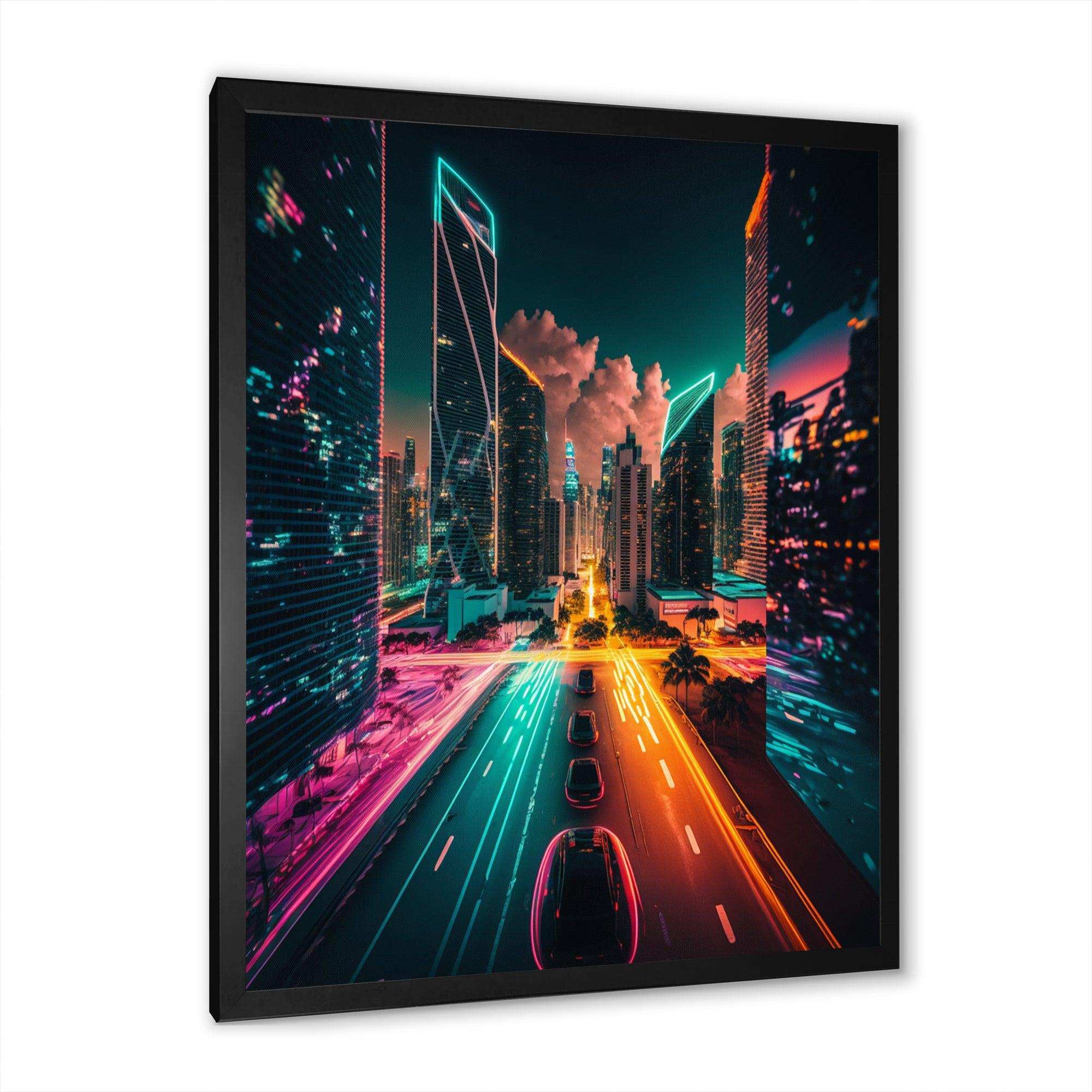 Futuristic Miami Neon Art III