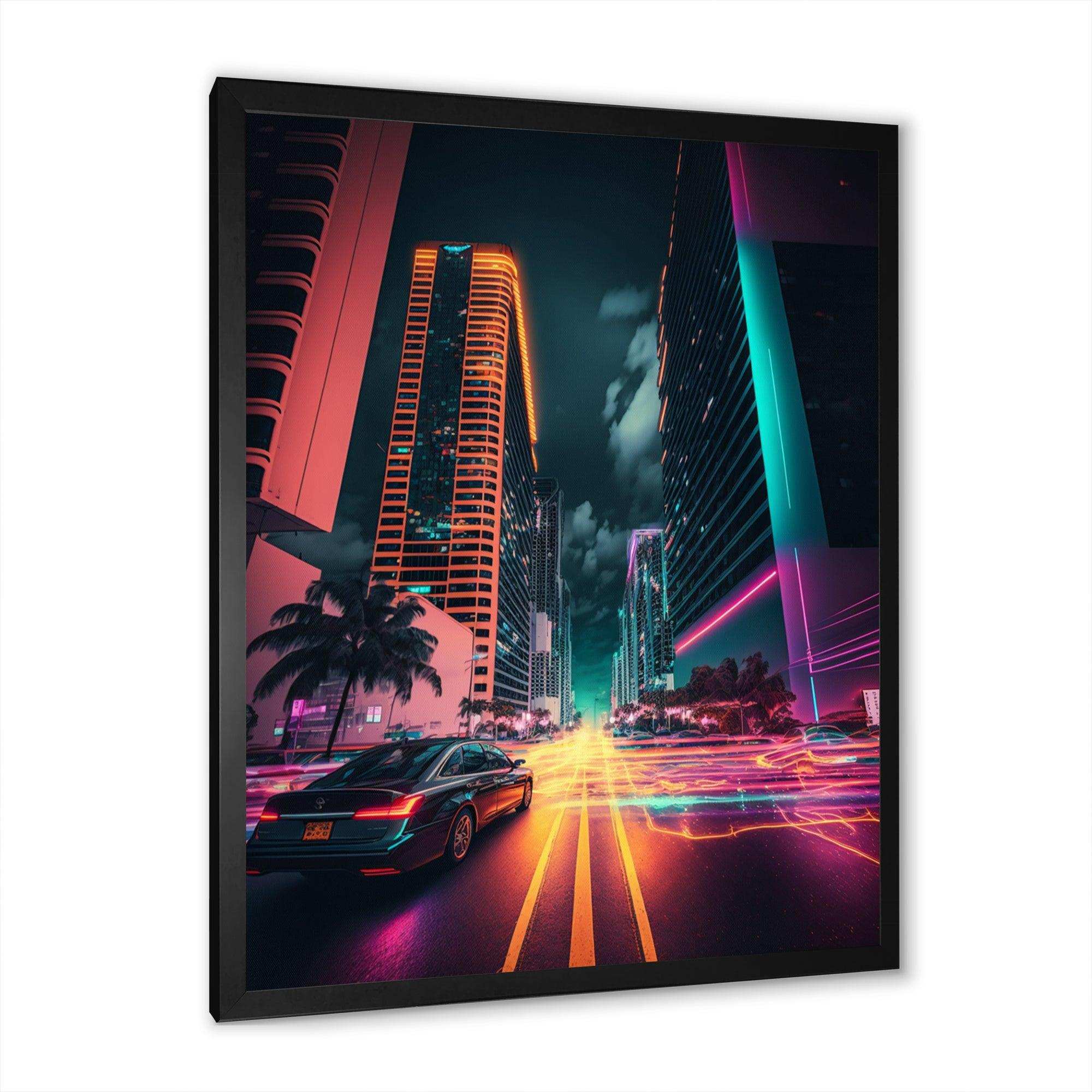 Futuristic Miami Neon Art V