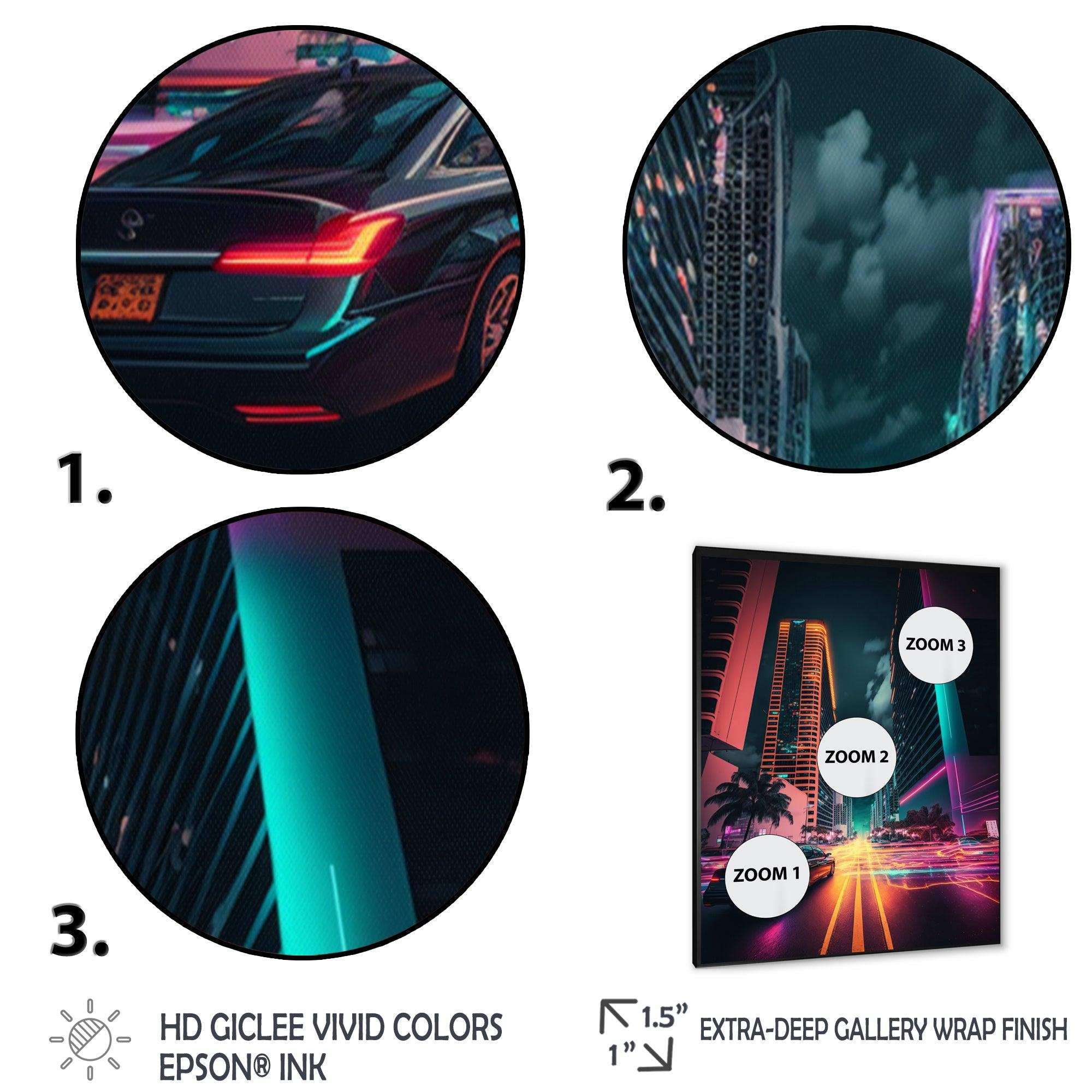 Futuristic Miami Neon Art V